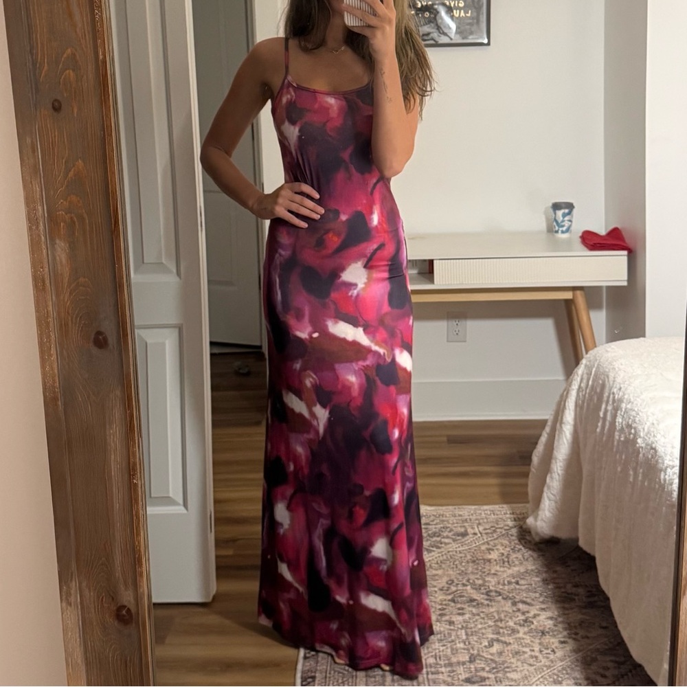 Slip Maxi Dress in Floral Print